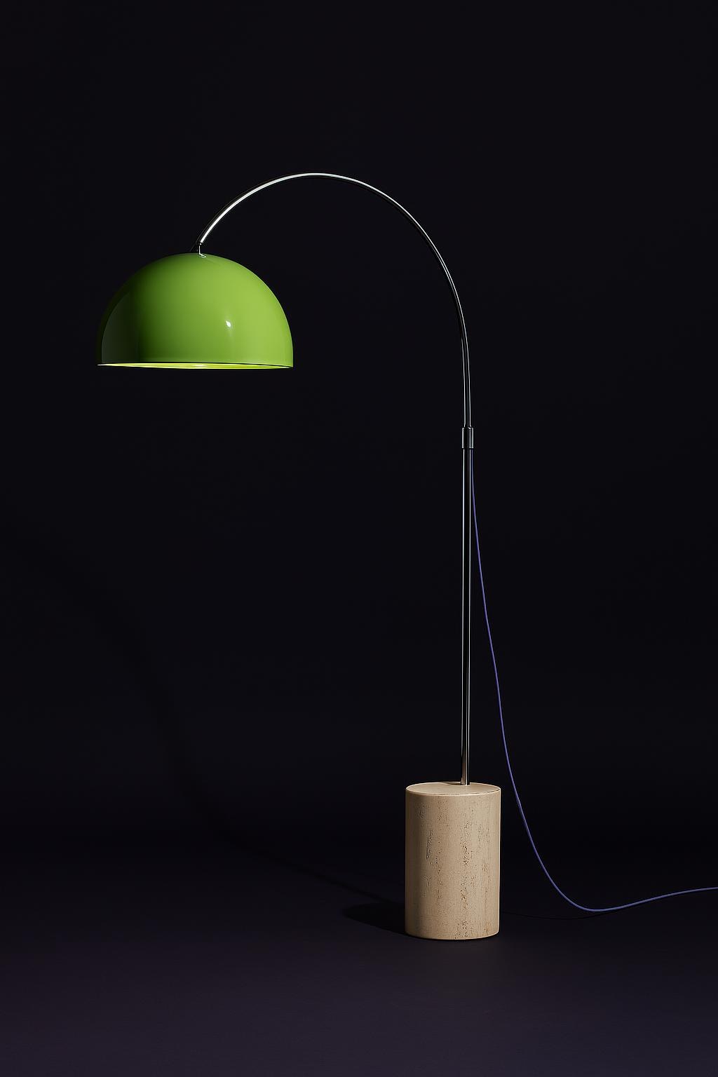 Chrome Arc Floor Light
