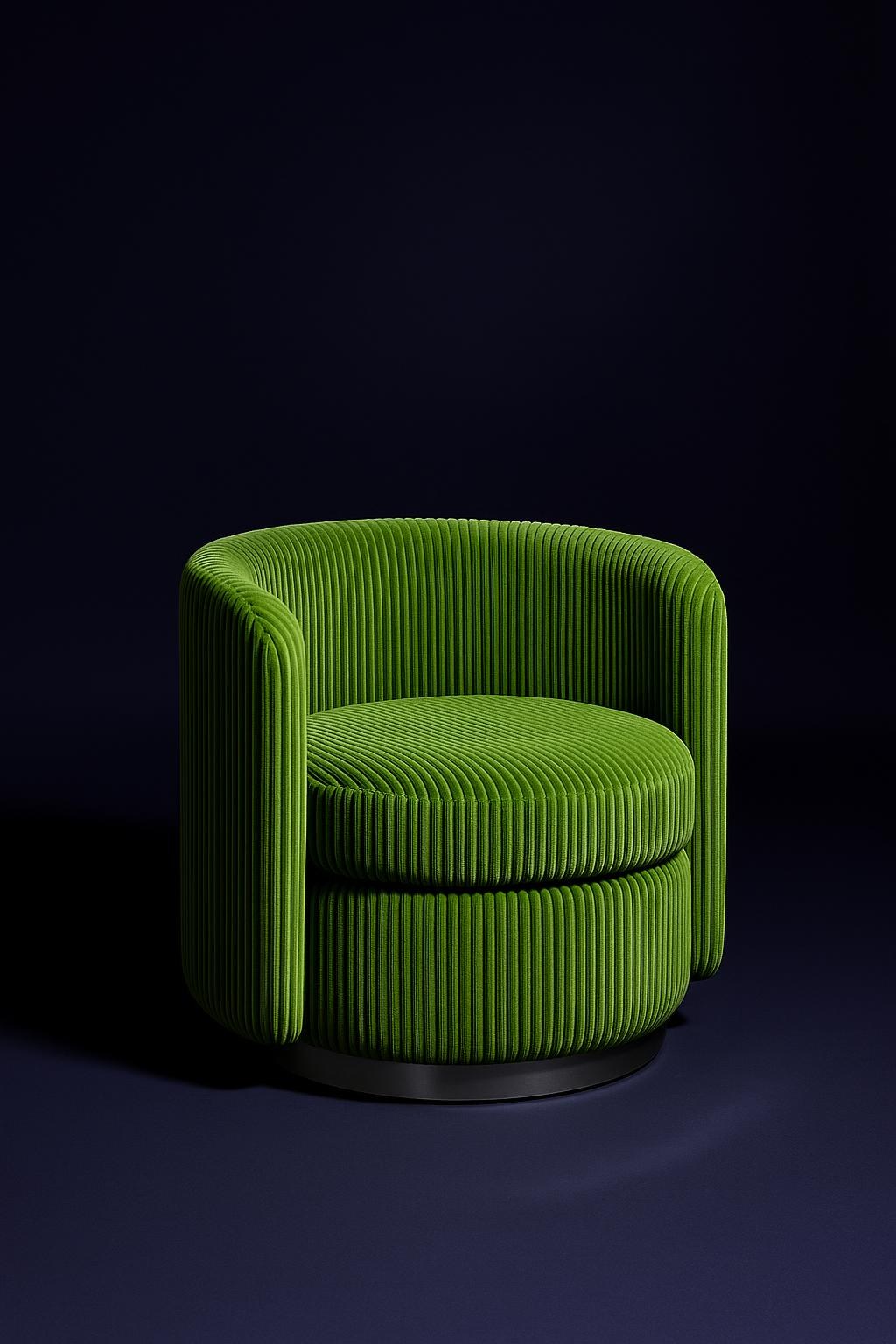 Ribbed Velvet Tub Chair